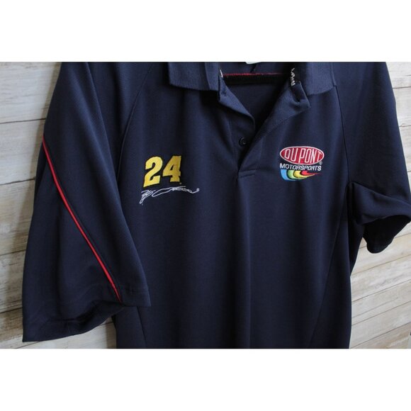 Jeff Gordon Dupont Motorsports Polo Shirt By Chase Authentics - Size M - 100% Po - Picture 2 of 6
